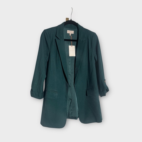 NEW Stitch Fix Skies Are Blue Green Oversized Boyfriend Blazer Jacket, M - Picture 2 of 10